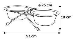 Flamingo Gamelle Pour La Nourriture Et L'eau Set + Support Arjun Inox 25cm 2500ml -ROYAL CANIN Soldes 2101011f3c5e0452d66c902e8e1e9cc5c93c7277da8f6632c512061b48ebc6fa