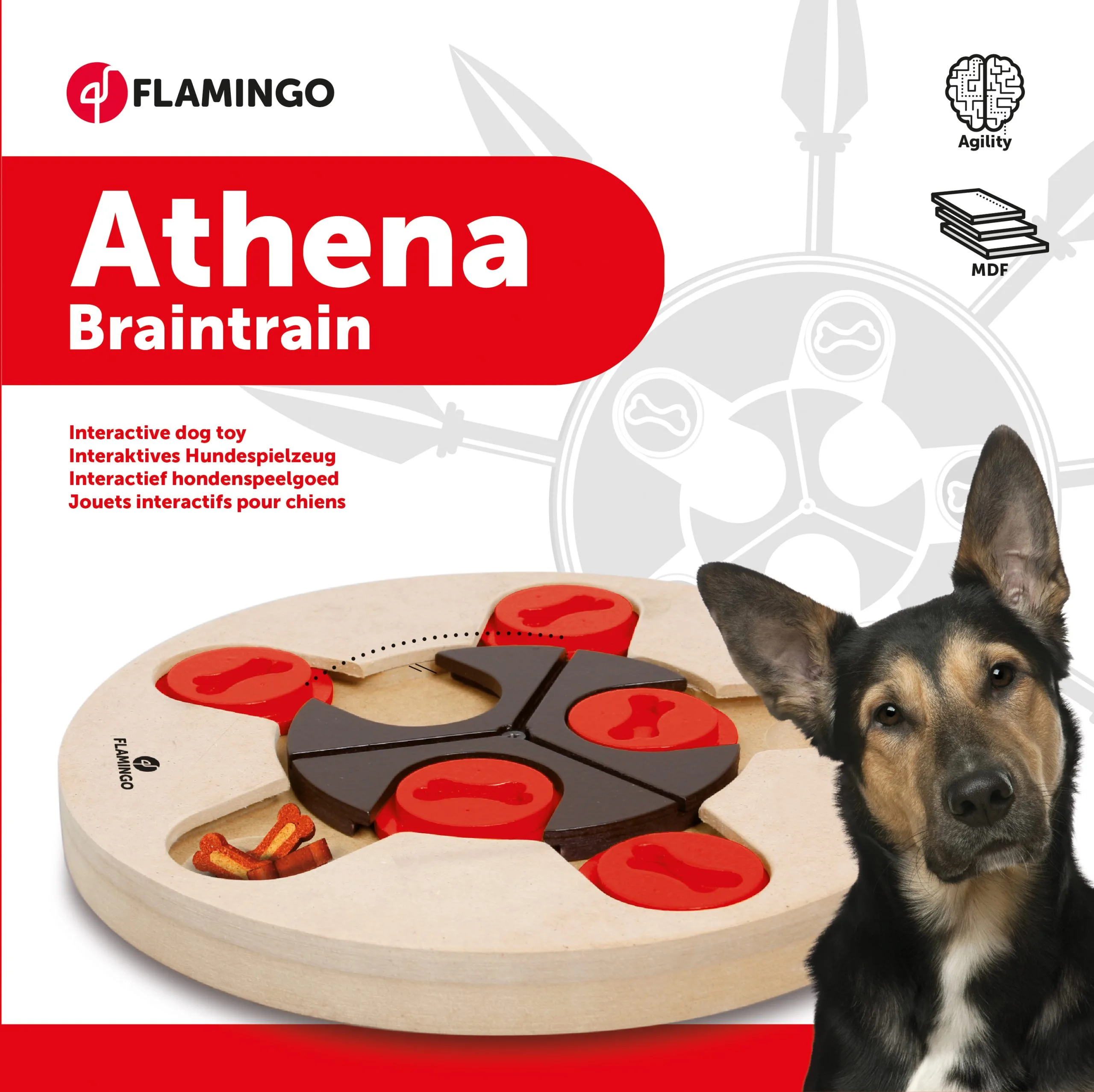 Flamingo Jouet Chien Wooden Brain Train Athena-25cm 4 Flamingo Jouet Chien Wooden Brain Train Athena-25cm – Image 2