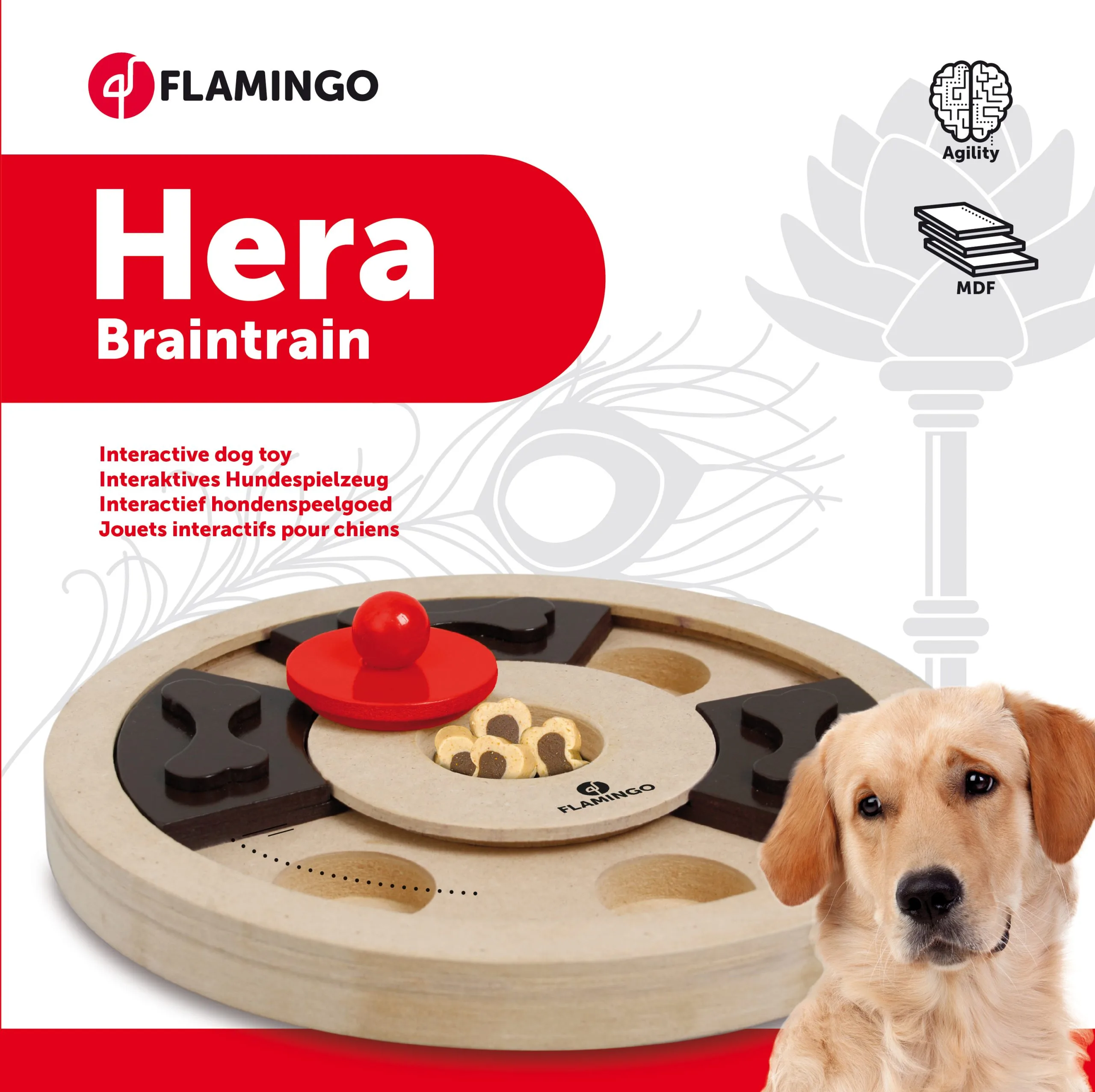 Flamingo Jouet Chien Wooden Brain Train Hera-25cm 4 Flamingo Jouet Chien Wooden Brain Train Hera-25cm – Image 2