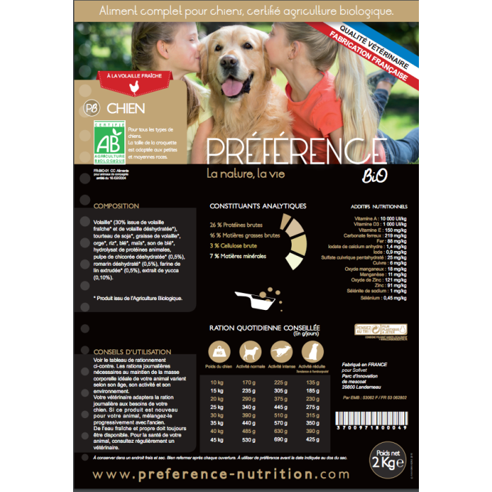 Preference Préférence Bio Chien 2Kg 3 Preference Préférence Bio Chien 2Kg