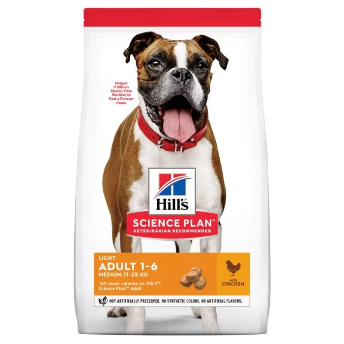 Hill's Science Plan Adult Light Croquettes Pour Chien Médium Au Poulet 4 Hill's Science Plan Adult Light Croquettes Pour Chien Médium Au Poulet – Image 2