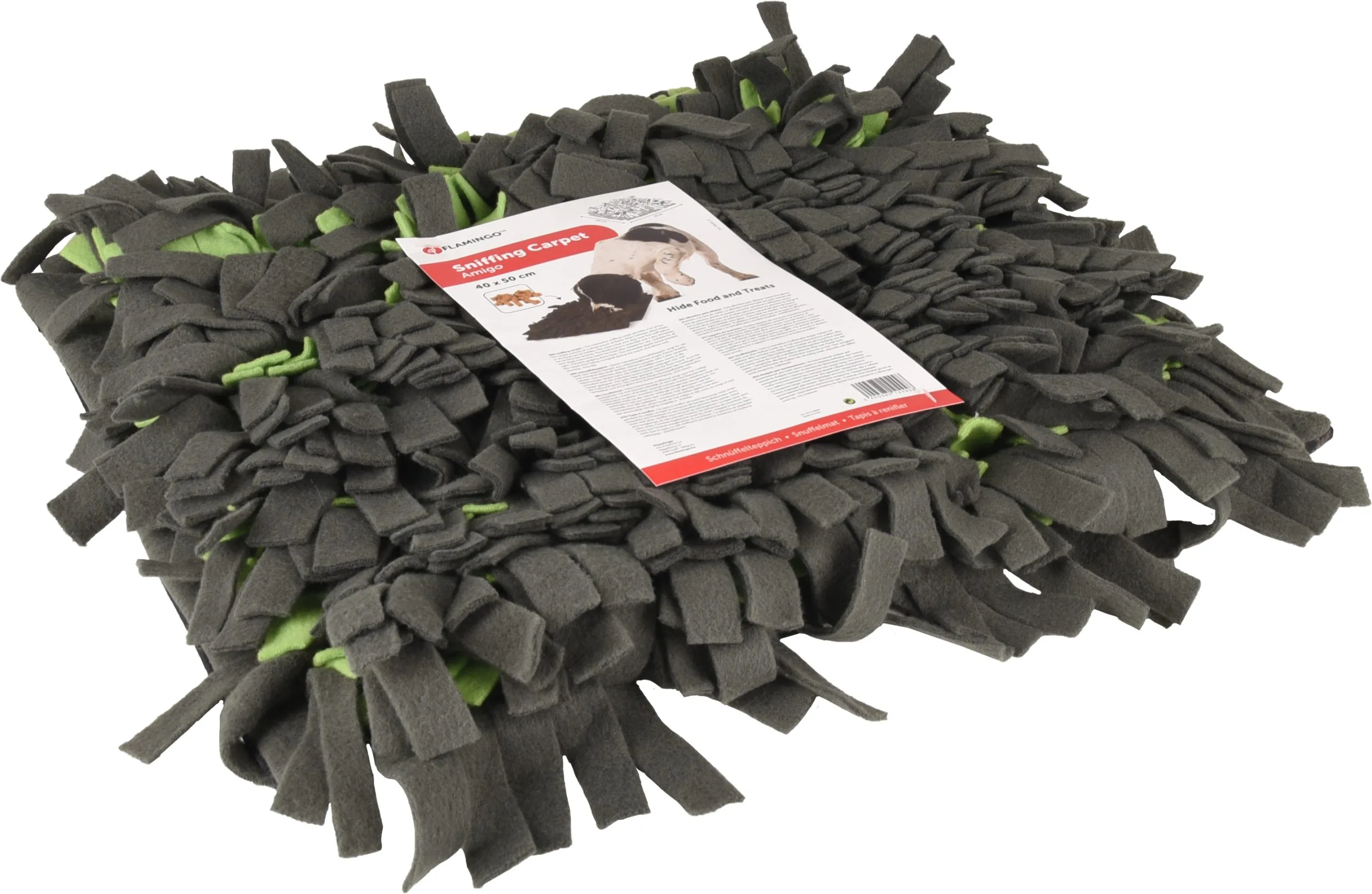 Flamingo Tapis à Renifler Amigo Rectangulaire + Fermeture Eclair Gris/vert 40x50cm 4 Flamingo Tapis à Renifler Amigo Rectangulaire + Fermeture Eclair Gris/vert 40x50cm – Image 2