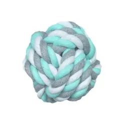 Flamingo Jouet Chien Jim Balle En Coton Menthe/blanc/gris 15 Cm