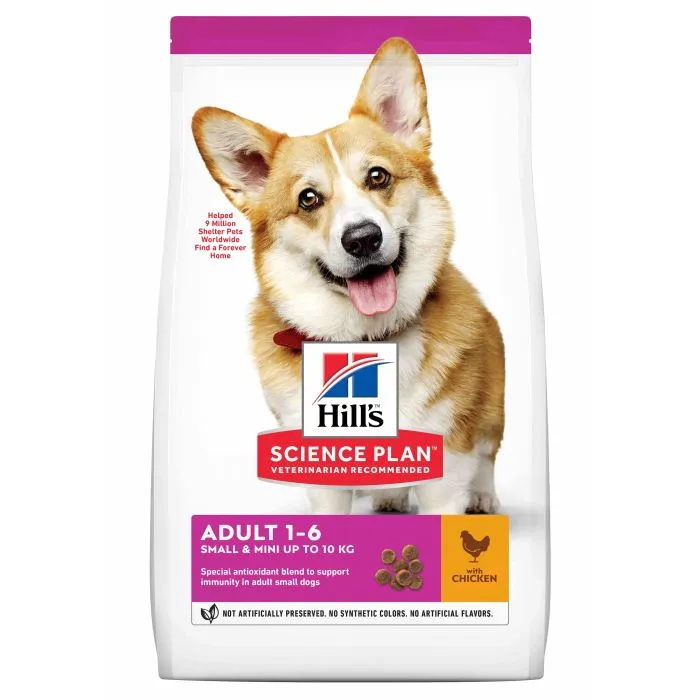 Hill's Science Plan Adult Small & Mini Croquettes Pour Petit Chien Au Poulet - 3Kg 3 Hill's Science Plan Adult Small & Mini Croquettes Pour Petit Chien Au Poulet - 3Kg