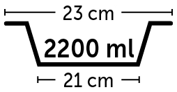 Flamingo Gamelle Kena Noir 23cm 2200ml 4 Flamingo Gamelle Kena Noir 23cm 2200ml – Image 2