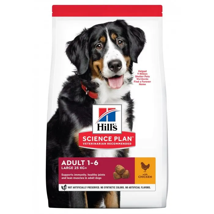 Hill's Science Plan Adult Croquettes Pour Grand Chien Au Poulet 3 Hill's Science Plan Adult Croquettes Pour Grand Chien Au Poulet