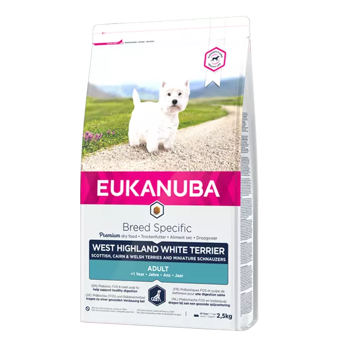 Eukanuba West Highland White Terrier Pour Chien 2,5kg 3 Eukanuba West Highland White Terrier Pour Chien 2,5kg