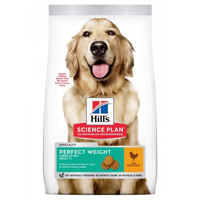 Hill's Science Plan Adult Perfect Weight Croquettes Pour Grand Chien Au Poulet 3 Hill's Science Plan Adult Perfect Weight Croquettes Pour Grand Chien Au Poulet